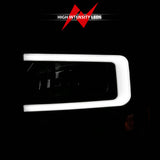 ANZO 99-04 Ford F250/F350/F450/Excursion (excl. 99) Crystal Headlights - w/ Light Bar Black Housing - 111549