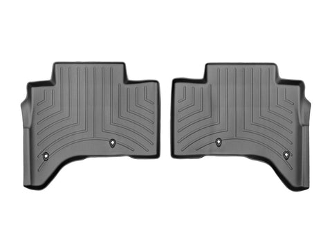 WeatherTech 13+ Land Rover Range Rover Rear FloorLiner-Blk (Standard Wheelbase Model w/2nd Row Cons) - 444802