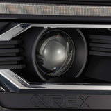 AlphaRex 12-15 Toyota Tacoma LUXX LED Projector Headlights Plank Style Black w/DRL - 880751