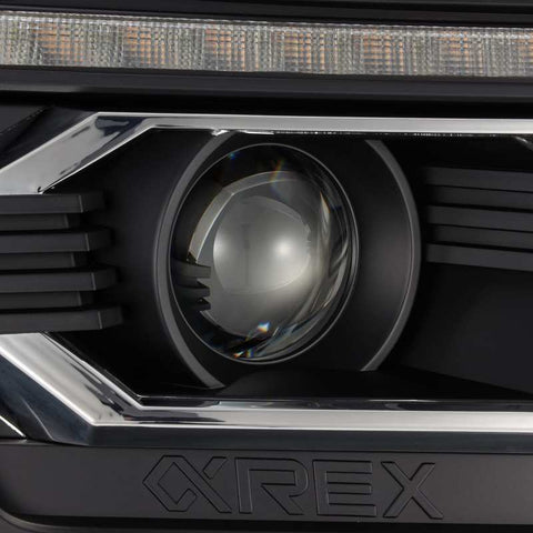 AlphaRex 12-15 Toyota Tacoma LUXX LED Projector Headlights Plank Style Black w/DRL - 880751