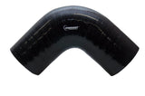 Vibrant 4 Ply Reinforced Silicone Elbow Connector - 3in I.D. - 90 deg. Elbow (BLACK) - 2744