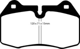 EBC 03-04 Infiniti G35 3.5 (Manual) (Brembo) Yellowstuff Front Brake Pads - DP41644R