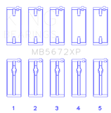 King Ford Escort/Sierra YB 2.0L DOHC Cosworth (Size STD) Performance Main Bearing Set - MB5672XP