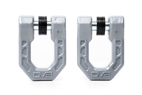 DV8 Offroad Elite Series D-Ring Shackles - Pair (Gray) - UNSK-01GR