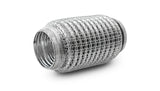 Vibrant SS Flex Coupling w/ Interlock Liner and Mesh Braid 2.25in Inlet/Outlet x 6in long - 66706