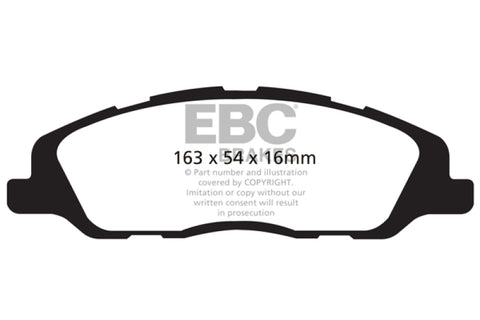 EBC 13-14 Ford Mustang 3.7 (A/T+Performance Pkg) Ultimax2 Front Brake Pads - UD1463