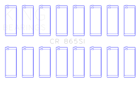King Chevrolet SBC 307CI/350CI & GEN III/IV (OD+.002in) (.010in) Bi-Metal Rod Bearing Set - CR865SI010