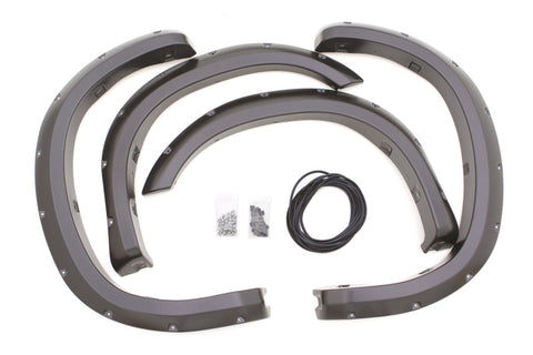 Lund 07-13 Toyota Tundra RX-Rivet Style Textured Elite Series Fender Flares - Black (4 Pc.) - RX602T