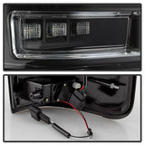 Spyder 04-08 Ford F-150 Projector Tail Lights - Light Bar DRL LED - Black ALT-YD-FF15004V2-LBLED-BK - 5084170