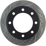 StopTech 00-05 Ford Excursion 4WD / 99-04 F250/F350 Pickup Front Slotted & Drilled Right Rotor - 127.65086R