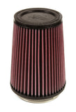 K&N Filter Universal Rubber Filter 4 inch Flange 5 3/8 inch Base 4 3/8 inch Top 7 inch Height - RU-2590