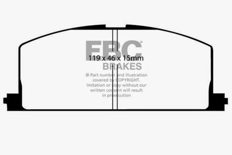 EBC 90-91 Toyota Celica 1.6 Yellowstuff Front Brake Pads - DP4453R