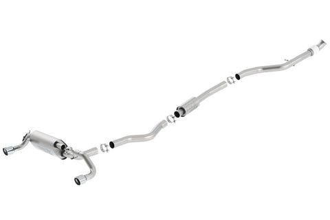 Borla 13-16 BMW 335i / 435i Atak Cat back SS 3.0in, 2.25in 3.5in Tip Single Rolled - 140580