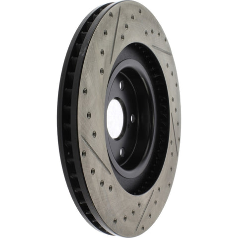 StopTech 13-18 Lexus GS350 Slotted & Drilled Front Left Rotor - 127.44204L