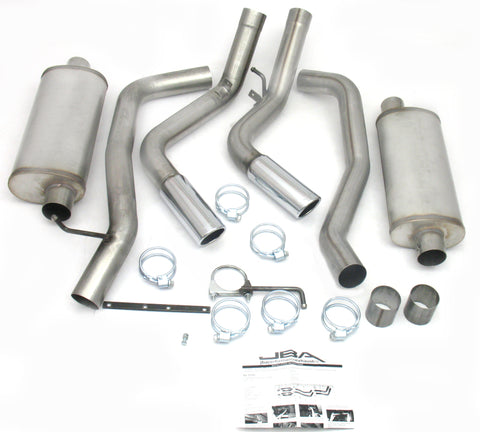 JBA 01-06 Chevrolet Silverado 2500/3500 HD 6.0/8.1L 409SS Pass Side Dual Exit Cat-Back Exhaust - 40-3030