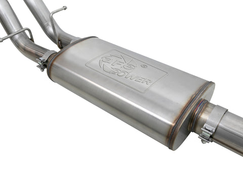 aFe Vulcan Series 4-3in 304SS Exhaust Cat-Back w/ Blk Tips 2019 GM Silverado/Sierra 1500 V8-6.2L - 49-34102-B
