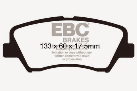 EBC 13+ Hyundai Elantra 1.8 Redstuff Front Brake Pads - DP31874C