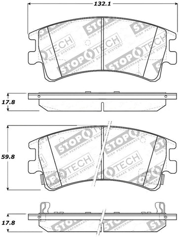 StopTech Street Touring Brake Pads - 308.09570
