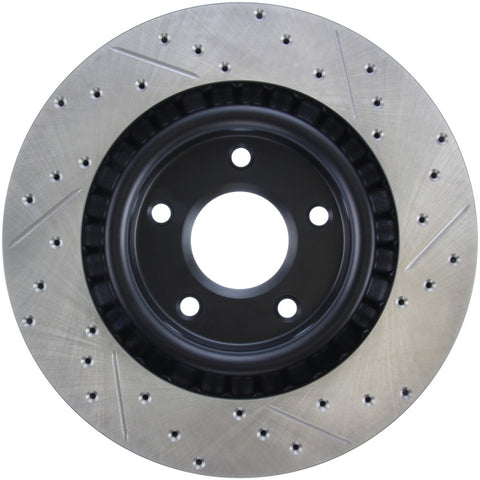 StopTech Power Slot 05-07 Cadillac XLR / 06-09 Chevy Corvette Front Right Drilled & Slotted Rotors - 127.62085R