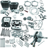 S&S Cycle 2007 BT w/ Balancer 124in Hot Set Up Kit - Wrinkle Black - 900-0569