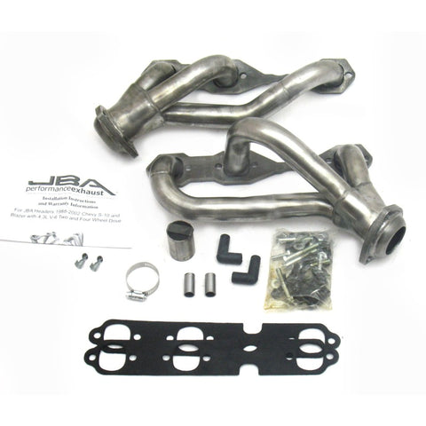 JBA 88-95 & 02-03 GM S-Truck 4.3L V6 4WD 1-1/2in Primary Raw 409SS Cat4Ward Header - 1840S-3