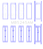 King 91-04 Nissan 146CI/2.4L KA24DE L4 / 89-97 146CI/2.4L KA24E L4  (Size STD) Main Bearing Set - MB5245AM