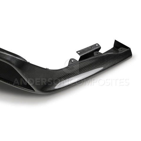 Anderson Composites 15-16 Ford Mustang R-Style Carbon Fiber Rear Valance (for Quad Tip Exhaust) - AC-RL15FDMU-GR