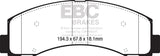 EBC 2018+ Ford F-150 2.7L Twin Turbo (2WD) Greenstuff Front Brake Pads - DP63088