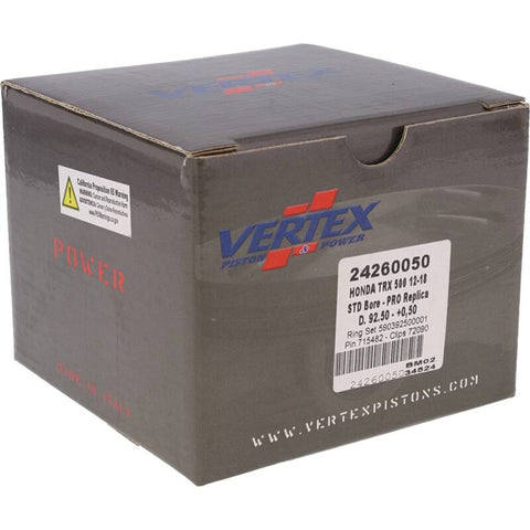 Vertex Piston 15-23 Honda Pioneer 500 500cc +0.50mm Oversized Forged Replica Piston Kit - 24260050