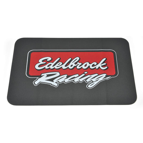 Edelbrock Racing Fender Cover - PVC Foam Mat - 2 Color Printed Edelbrock Racing Logo - 2324