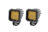 Diode Dynamics Stage Series C1 LED Pod Pro - Yellow Flood Standard ABL (Pair) - DD6463P