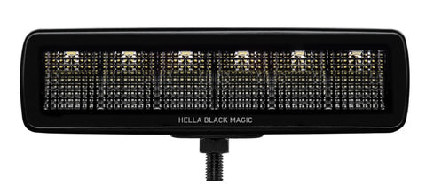 Hella Universal Black Magic 6 L.E.D. Mini Light Bar - Flood Beam - 358176201