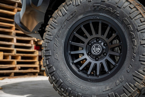 ICON Recon SLX 17x8.5 6x120 BP 0mm Offset 4.75in BS 67mm Bore Satin Black Wheel - 3617859447SB