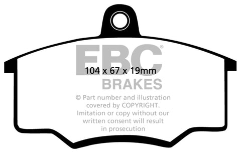 EBC 80-82 Audi 4000 1.6 Redstuff Front Brake Pads - DP3310C