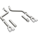 MagnaFlow Axle-Back, SS, 3in, Quad Split Rear 3.5 Tips 2015 Dodge Challenger incl SRT Hellcat - 19206
