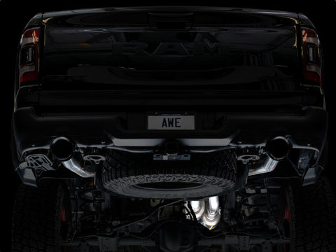 AWE Tuning 2021 RAM 1500 TRX 0FG Cat-Back Exhaust - Diamond Black Tips - 3015-33005