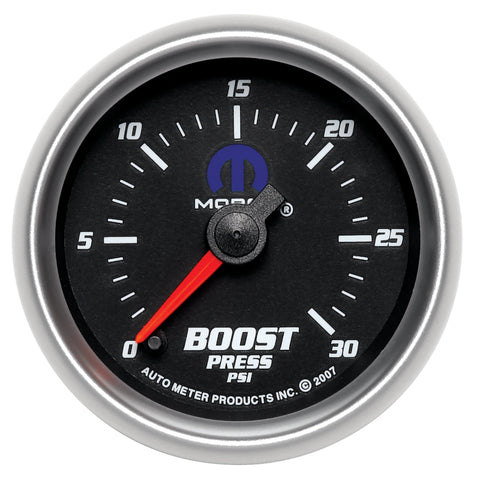 Autometer Mopar 52.4mm FSE 0-30 PSI Boost Gauge - 880020