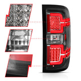 ANZO 2014-2018 Chevy Silverado 1500 LED Taillights Black - 311289