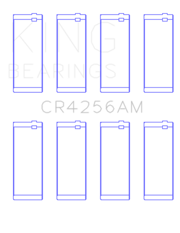 King Engine Bearings Dodge/Chrysler 148Ci Edz Srt 4 Turbo 2003-2009 (Size +1.0mm) Conrod Bearing Set - CR4256AM1.0