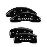 MGP 4 Caliper Covers Engraved Front & Rear MGP Yellow Finish Black Char 2007 Honda Civic - 20223SCIVBK