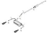 Borla 12-16 Jeep Wrangler 3.6L AT/MT 4DR 4WD S SQ RL AC SR 2.5in 2in TIP 3.5inx3.28in Black Chrome - 140459BC