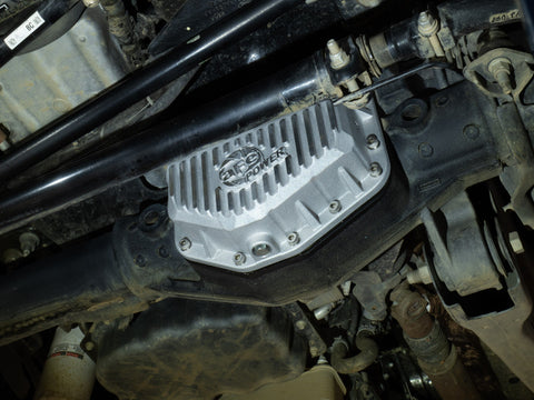 aFe POWER Street Series Front Diff Cover Raw w/ Machined Fins Ford F-250/350 23-26(Dana M235) - 46-71480A