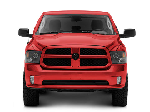 Raxiom 09-18 RAM 1500 Super White LED Halo Projector Headlights- Black Housing (Clear Lens) - R110150
