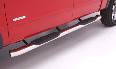 Lund 99-17 Chevy Silverado 1500 Std. Cab (Body Mount) 5in. Curved Oval SS Nerf Bars - Polished - 23751073
