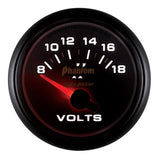 Autometer Phantom II 52.4mm Short Sweep Electronic 8-18 Volts Voltmeter Gauge - 7592