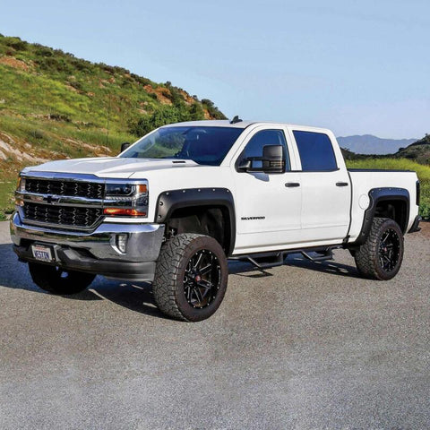 Westin 14-18 Chevrolet Silverado/GMC Sierra Crew Cab Outlaw Nerf Step Bars (Excl. Diesel) -Text. Blk - 20-13725