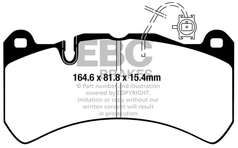 EBC 2016+ Alfa Romeo Giulia 2.9L Twin Turbo Bluestuff Front Brake Pads - DP52354NDX