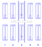 King Opel C20XE / X18XE / X22XE Main Bearing Set - MB5520AM