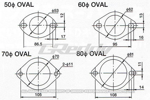 GReddy 70mm Exhaust Oval Gasket - 11000302