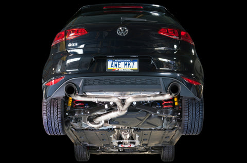 AWE Tuning VW MK7 GTI Touring Edition Exhaust - Diamond Black Tips - 3015-33050